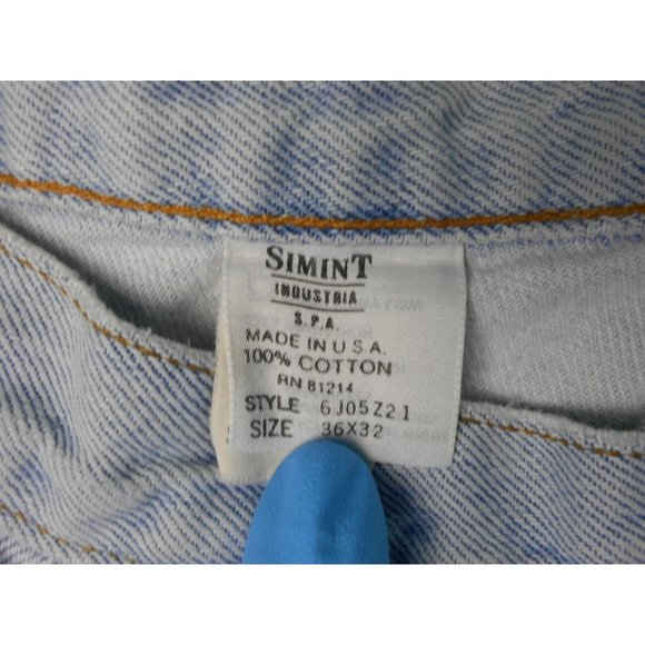 VTG Armani jeans Sz. 36x32 Men’s button fly 100% cotton Simint Industria SPA - Picture 7 of 12